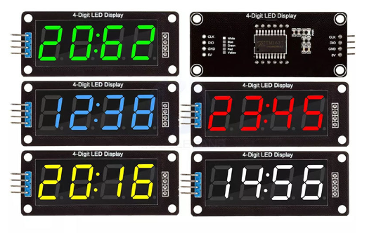 thumbnail image 2 of 0.36/0.56 Inch 6/8 Digit 7-Segment LED Display Module – TM1637/74HC595 – 5V For Arduino 2 of 3
